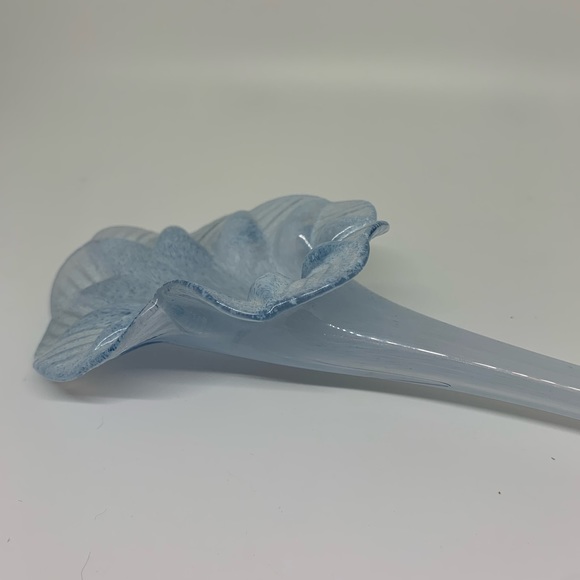 Blown Glass HORIZONTAL BUD VASE Blue - Picture 3 of 10